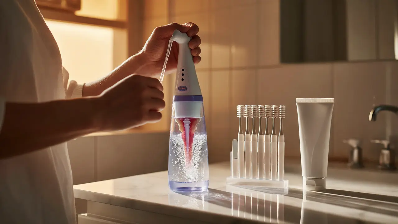 Použití vodního irigátoru pro prevenci vzniku zubního kamene
